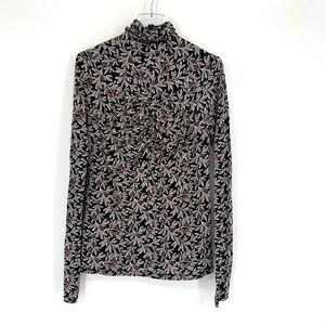 Isabel Marant‎ Etoile Turtleneck Top Womens 12 / 44 Floral Long Sleeve Bodycon